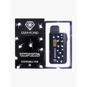 White Widow Disposable Distillate Pen and crystal resin-inspired design